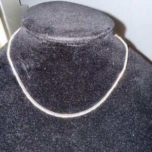 Diamond Elegant Silver tennis Necklace
